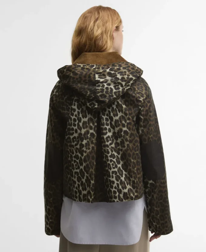 Barbour x GANNI Leopardmönstrad vaxad anorak Barbour x GANNI Leopardmönstrad vaxad anorak
