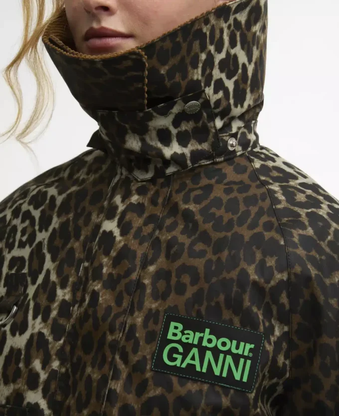 Barbour x GANNI Leopardmönstrad vaxad anorak Barbour x GANNI Leopardmönstrad vaxad anorak