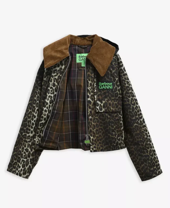 Barbour x GANNI Leopardmönstrad vaxad anorak Barbour x GANNI Leopardmönstrad vaxad anorak