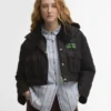 Barbour x GANNI Peplum lång quiltad jacka Barbour x GANNI Peplum lång quiltad jacka