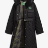 Barbour x GANNI Peplum lång quiltad jacka Barbour x GANNI Peplum lång quiltad jacka