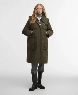 Barbour x GANNI Vattentät parkasjacka