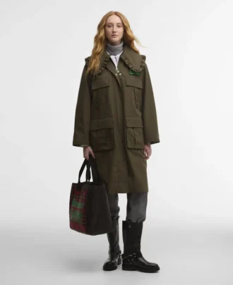 Barbour x GANNI Vattentät parkasjacka