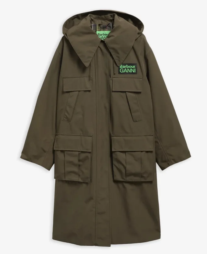 Barbour x GANNI Vattentät parkasjacka Barbour x GANNI Vattentät parkasjacka