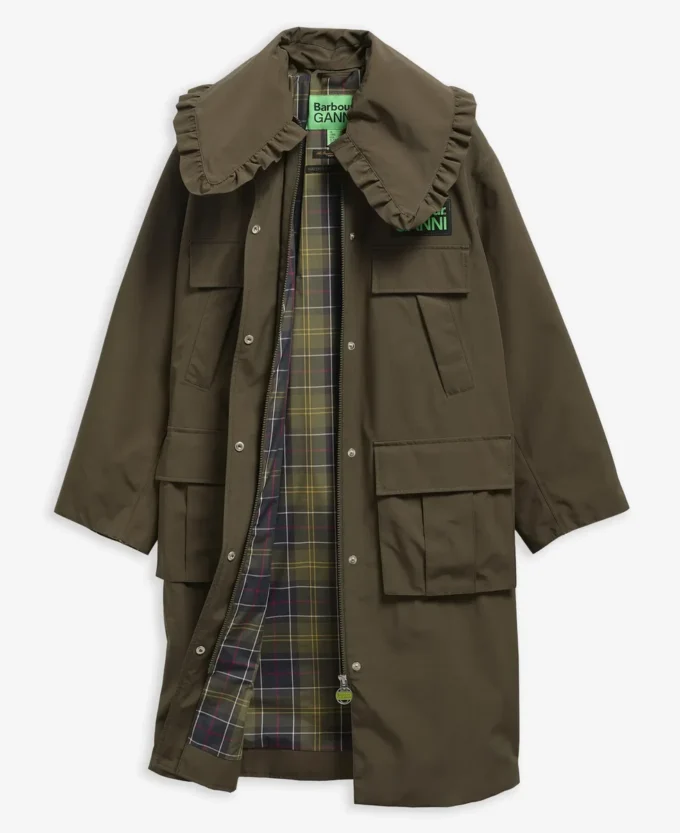 Barbour x GANNI Vattentät parkasjacka Barbour x GANNI Vattentät parkasjacka
