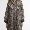 Barbour x GANNI Vattentät parkasjacka med leopardmönster Barbour x GANNI Vattentät parkasjacka med leopardmönster